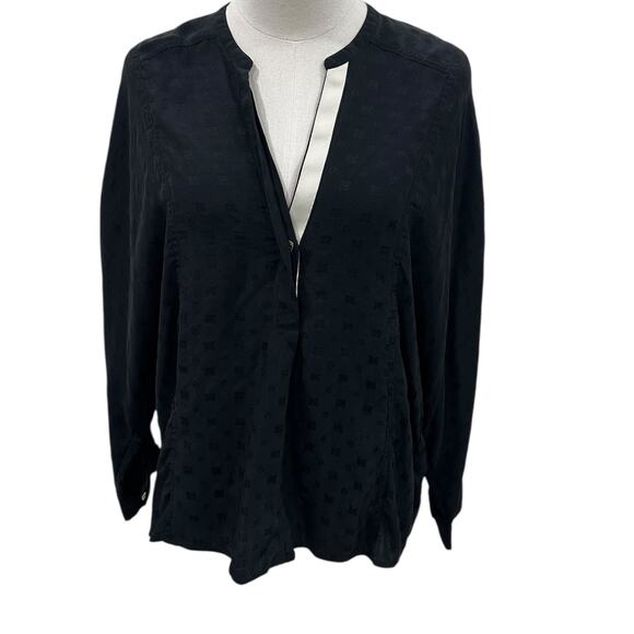 Zadig & Voltaire Tink Jacquard Motif Silk Blouse - Picture 3 of 8